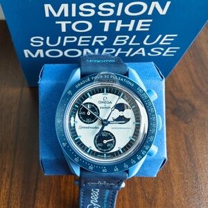 Swatch X Omega Moonswatch Mission To The Super Blue Moonphase Watch